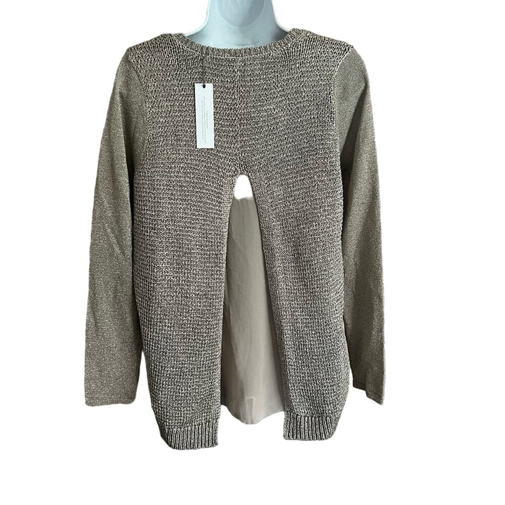 Chico’s Shine Stitch Sully Pullover Sweater NEW Size 0 US Small 4